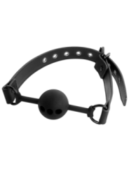 FETISH SUBMISSIVE BONDAGE - BÂILLON À BOULE EN SILICONE RESPIRANT