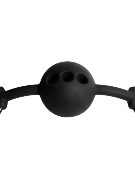 FETISH SUBMISSIVE BONDAGE - BÂILLON À BOULE EN SILICONE RESPIRANT