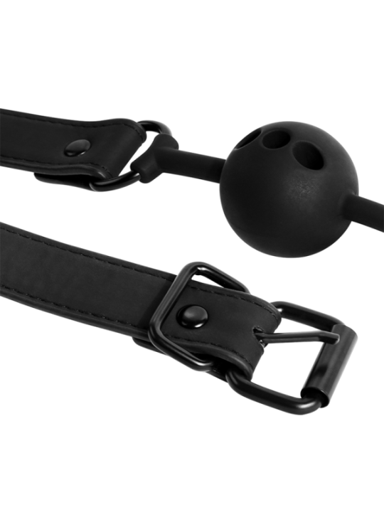 FETISH SUBMISSIVE BONDAGE - BÂILLON À BOULE EN SILICONE RESPIRANT