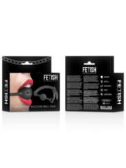 FETISH SUBMISSIVE BONDAGE - BÂILLON À BOULE EN SILICONE RESPIRANT