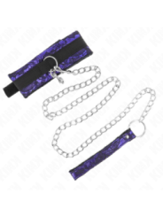 KINK - COLLIER COURT EN DENTELLE DE VELOURS AVEC CEINTURE 105 CM AVEC GARNITURE EN NYLON 44 X 5,5 CM