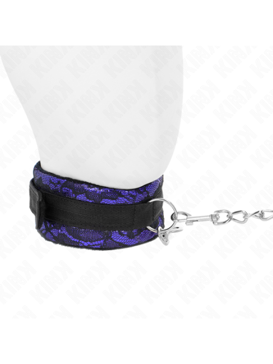 KINK - COLLIER COURT EN DENTELLE DE VELOURS AVEC CEINTURE 105 CM AVEC GARNITURE EN NYLON 44 X 5,5 CM