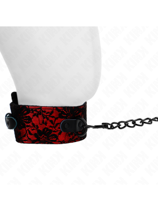 KINK - COLLIER DENTELLE AVEC CEINTURE AVEC CEINTURE EN CUIR VRAI 105 CM / 44 X 5,5 CM