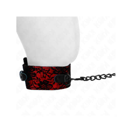 KINK - COLLIER DENTELLE AVEC CEINTURE AVEC CEINTURE EN CUIR VRAI 105 CM / 44 X 5,5 CM