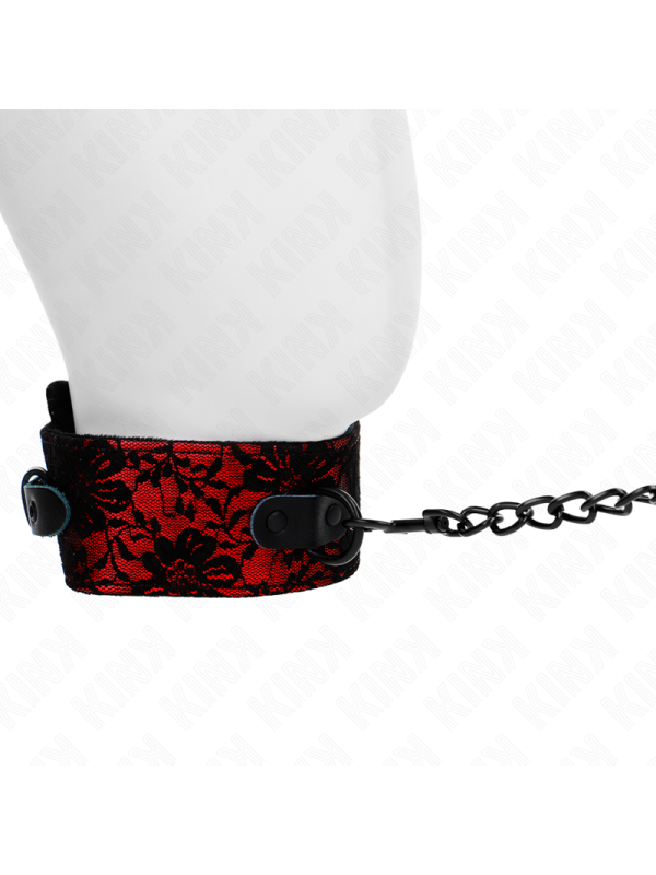 KINK - COLLIER DENTELLE AVEC CEINTURE AVEC CEINTURE EN CUIR VRAI 105 CM / 44 X 5,5 CM