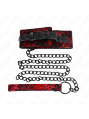 KINK - COLLIER DENTELLE AVEC CEINTURE AVEC CEINTURE EN CUIR VRAI 105 CM / 44 X 5,5 CM