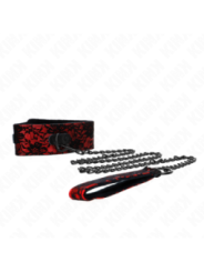 KINK - COLLIER DENTELLE AVEC CEINTURE AVEC CEINTURE EN CUIR VRAI 105 CM / 44 X 5,5 CM