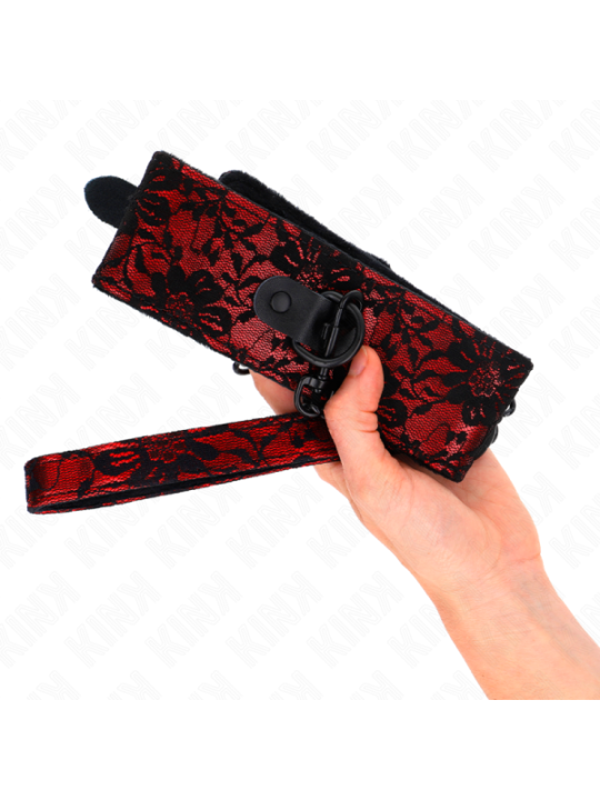 KINK - COLLIER DENTELLE AVEC CEINTURE AVEC CEINTURE EN CUIR VRAI 105 CM / 44 X 5,5 CM