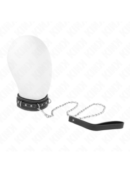 KINK - COLLIER EN CUIR PVC AVEC CEINTURE 105 CM RIVET STRASS 41,5 X 4 CM