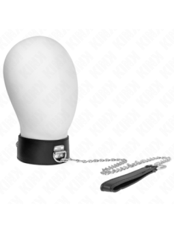 KINK - COLLIER AVEC CEINTURE 65 CM AVEC LARGE BRACELET NOIR AJUSTABLE 33,5-41 CM X 5 CM