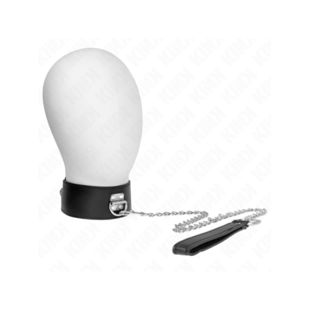 KINK - COLLIER AVEC CEINTURE 65 CM AVEC LARGE BRACELET NOIR AJUSTABLE 33,5-41 CM X 5 CM