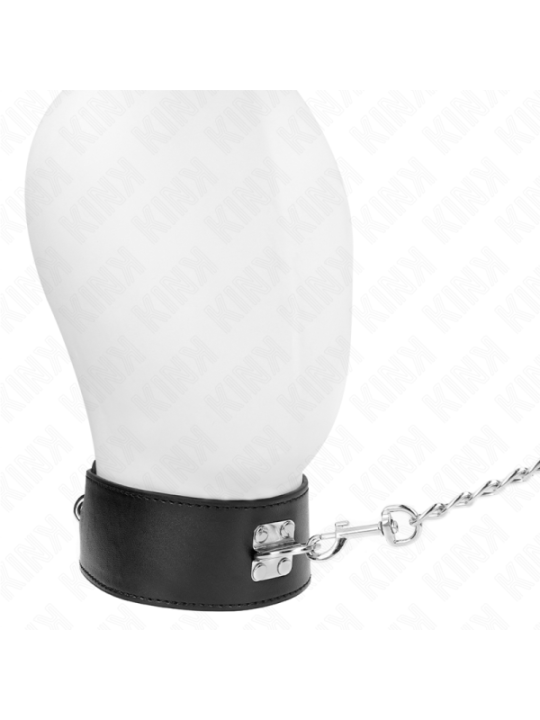 KINK - COLLIER AVEC CEINTURE 65 CM AVEC LARGE BRACELET NOIR AJUSTABLE 33,5-41 CM X 5 CM