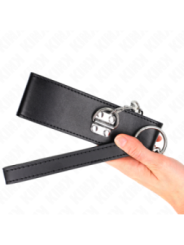 KINK - COLLIER AVEC CEINTURE 65 CM AVEC LARGE BRACELET NOIR AJUSTABLE 33,5-41 CM X 5 CM