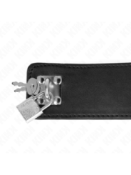 KINK - COLLIER AVEC CEINTURE 65 CM AVEC LARGE BRACELET NOIR AJUSTABLE 33,5-41 CM X 5 CM