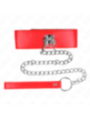 KINK - COLLIER AVEC CEINTURE 65 CM AVEC LARGE BRACELET ROUGE AJUSTABLE 33,5-41 CM X 5 CM
