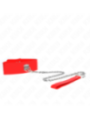 KINK - COLLIER AVEC CEINTURE 65 CM AVEC LARGE BRACELET ROUGE AJUSTABLE 33,5-41 CM X 5 CM