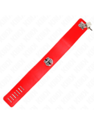KINK - COLLIER AVEC CEINTURE 65 CM AVEC LARGE BRACELET ROUGE AJUSTABLE 33,5-41 CM X 5 CM