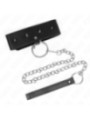 KINK - COLLIER 65 CM AVEC LAISSE AVEC CLOUS ARGENTÉS MODÈLE 2 RÉGLABLE 36-43 CM X 5 CM