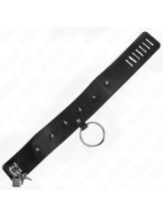 KINK - COLLIER 65 CM AVEC LAISSE AVEC CLOUS ARGENTÉS MODÈLE 2 RÉGLABLE 36-43 CM X 5 CM