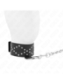 KINK - COLLIER 65 CM AVEC LAISSE AVEC CLOUS ARGENTÉS MODÈLE 3 RÉGLABLE 36-43 CM X 5 CM