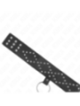 KINK - COLLIER 65 CM AVEC LAISSE AVEC CLOUS ARGENTÉS MODÈLE 3 RÉGLABLE 36-43 CM X 5 CM