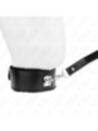KINK - COLLIER AVEC LAISSE 116 CM AVEC CLOUS ARGENTÉS MODÈLE 4 NOIR AJUSTABLE 40-48 CM X 6 CM