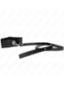 KINK - COLLIER AVEC LAISSE 116 CM AVEC CLOUS ARGENTÉS MODÈLE 4 NOIR AJUSTABLE 40-48 CM X 6 CM