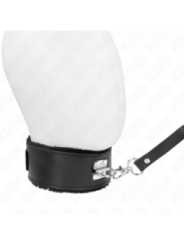 KINK - COLLIER AVEC CEINTURE 116 CM AVEC BRACELET EN CUIR NOIR AJUSTABLE 40-48 CM X 6 CM