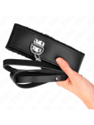 KINK - COLLIER AVEC CEINTURE 116 CM AVEC BRACELET EN CUIR NOIR AJUSTABLE 40-48 CM X 6 CM