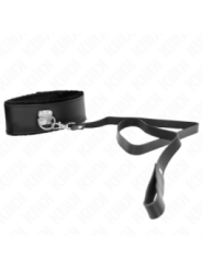 KINK - COLLIER AVEC CEINTURE 116 CM AVEC BRACELET EN CUIR NOIR AJUSTABLE 40-48 CM X 6 CM