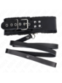 KINK - COLLIER AVEC CEINTURE 116 CM AVEC BRACELET EN CUIR NOIR AJUSTABLE 40-48 CM X 6 CM
