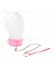 KINK - COLLIER AVEC LAISSE 65 CM AVEC RESTRICTIONS ROSE 36-42 CM X 5,5 CM