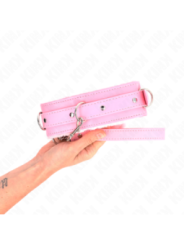 KINK - COLLIER AVEC LAISSE 65 CM AVEC RESTRICTIONS ROSE 36-42 CM X 5,5 CM