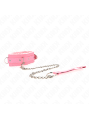 KINK - COLLIER AVEC LAISSE 65 CM AVEC RESTRICTIONS ROSE 36-42 CM X 5,5 CM