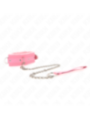 KINK - COLLIER AVEC LAISSE 65 CM AVEC RESTRICTIONS ROSE 36-42 CM X 5,5 CM