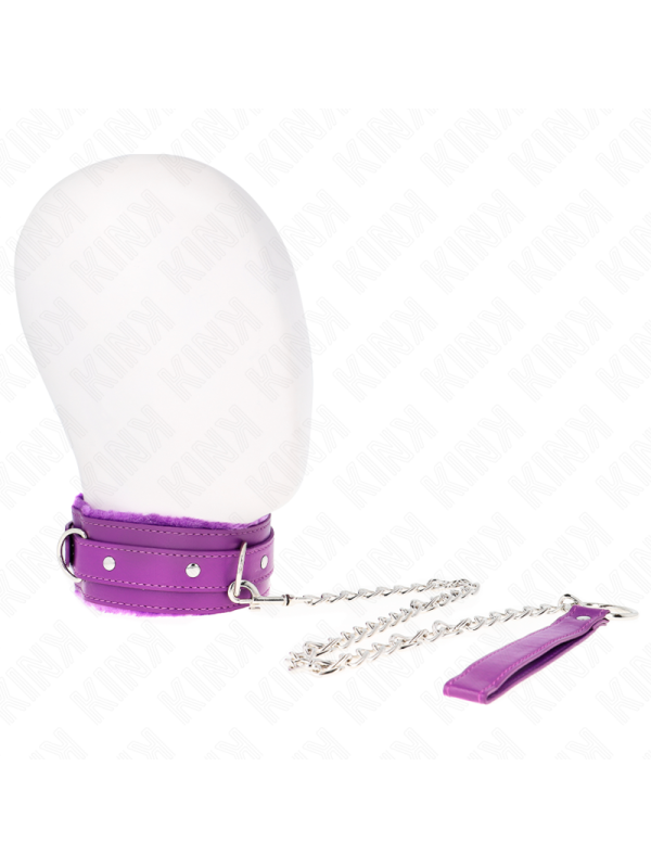KINK - COLLIER AVEC LAISSE 65 CM AVEC RESTRICTIONS VIOLET 36-42 CM X 5,5 CM