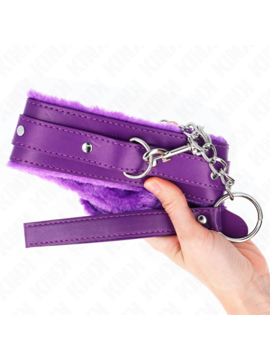 KINK - COLLIER AVEC LAISSE 65 CM AVEC RESTRICTIONS VIOLET 36-42 CM X 5,5 CM