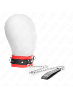 KINK - COLLIER AVEC CEINTURE 65 CM AVEC SANGLE ROUGE 54 X 4,5 CM