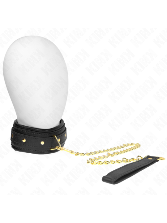 KINK - COLLIER AVEC BRACELET IMITATION CUIR ÉPONGE MODÈLE 1 RÉGLABLE 37-54 CM X 3 CM