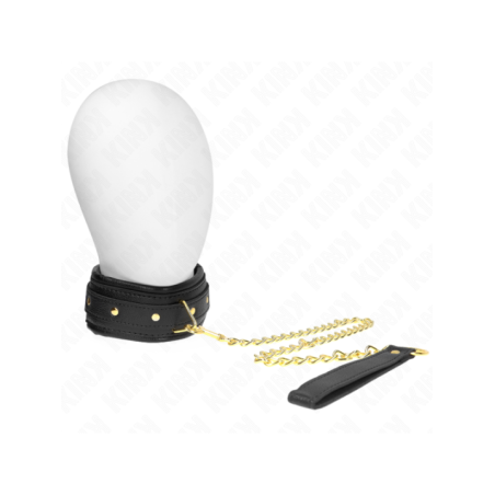 KINK - COLLIER AVEC BRACELET IMITATION CUIR ÉPONGE MODÈLE 1 RÉGLABLE 37-54 CM X 3 CM