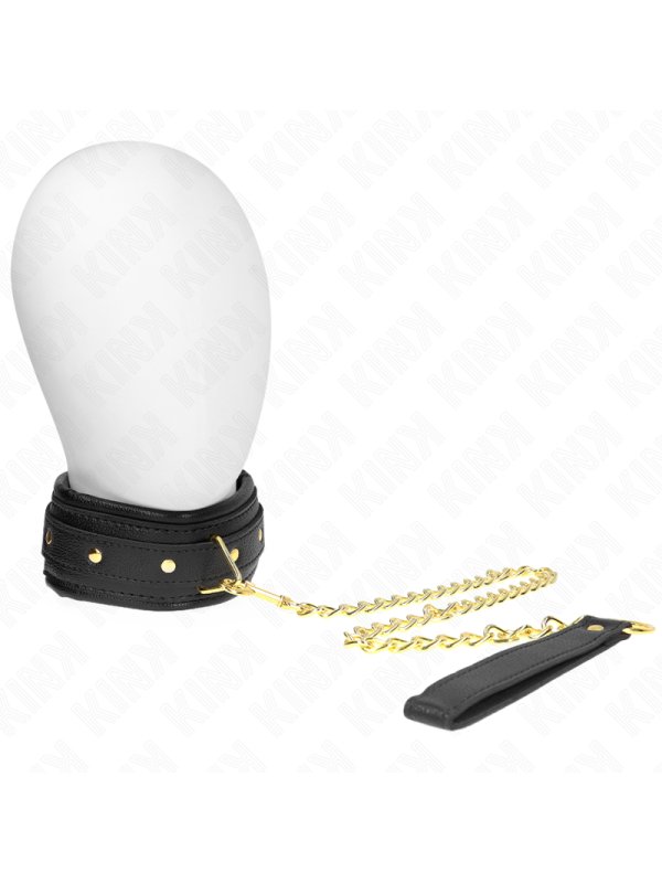 KINK - COLLIER AVEC BRACELET IMITATION CUIR ÉPONGE MODÈLE 1 RÉGLABLE 37-54 CM X 3 CM