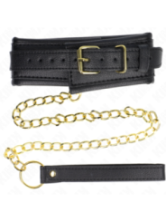 KINK - COLLIER AVEC BRACELET IMITATION CUIR ÉPONGE MODÈLE 1 RÉGLABLE 37-54 CM X 3 CM