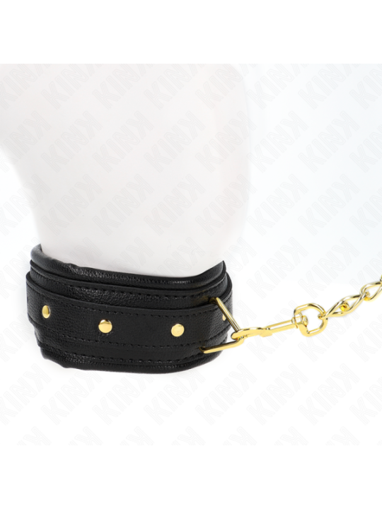 KINK - COLLIER AVEC BRACELET IMITATION CUIR ÉPONGE MODÈLE 1 RÉGLABLE 37-54 CM X 3 CM