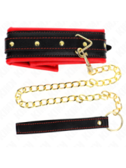 KINK - COLLIER AVEC BRACELET IMITATION CUIR ÉPONGE MODÈLE 2 RÉGLABLE 37-54 CM X 3 CM