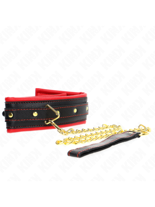 KINK - COLLIER AVEC BRACELET IMITATION CUIR ÉPONGE MODÈLE 2 RÉGLABLE 37-54 CM X 3 CM