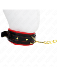 KINK - COLLIER AVEC BRACELET IMITATION CUIR ÉPONGE MODÈLE 2 RÉGLABLE 37-54 CM X 3 CM