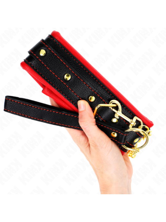 KINK - COLLIER AVEC BRACELET IMITATION CUIR ÉPONGE MODÈLE 2 RÉGLABLE 37-54 CM X 3 CM