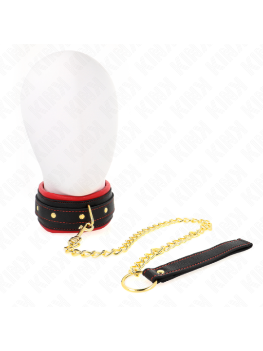 KINK - COLLIER AVEC LAISSE EN TISSU UNI AJUSTABLE 33-48 CM X 5,7 CM