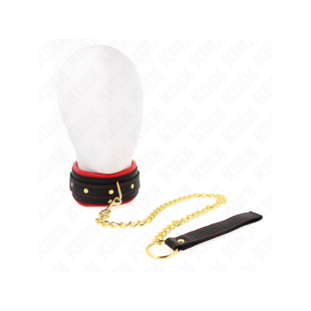 KINK - COLLIER AVEC LAISSE EN TISSU UNI AJUSTABLE 33-48 CM X 5,7 CM