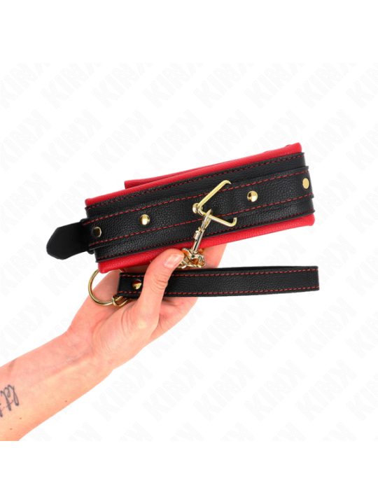 KINK - COLLIER AVEC LAISSE EN TISSU UNI AJUSTABLE 33-48 CM X 5,7 CM
